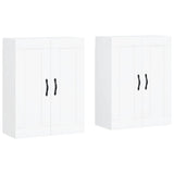 Armoires murales 2 pcs blanc bois d'ingénierie