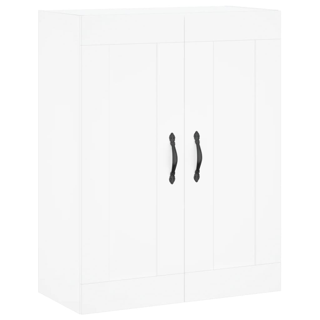 Armoires murales 2 pcs blanc bois d'ingénierie