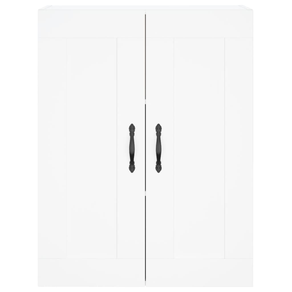 Armoires murales 2 pcs blanc bois d'ingénierie