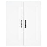 Armoires murales 2 pcs blanc bois d'ingénierie