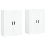 Armoires murales 2 pcs blanc bois d'ingénierie