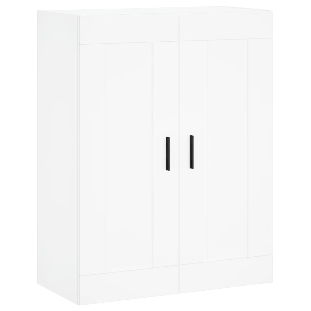 Armoires murales 2 pcs blanc bois d'ingénierie