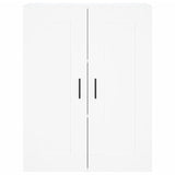 Armoires murales 2 pcs blanc bois d'ingénierie