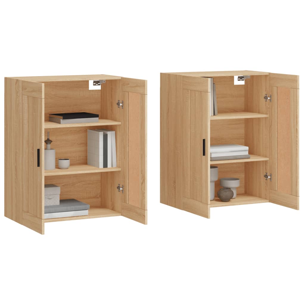 Armoires murales 2 pcs chêne sonoma bois d'ingénierie