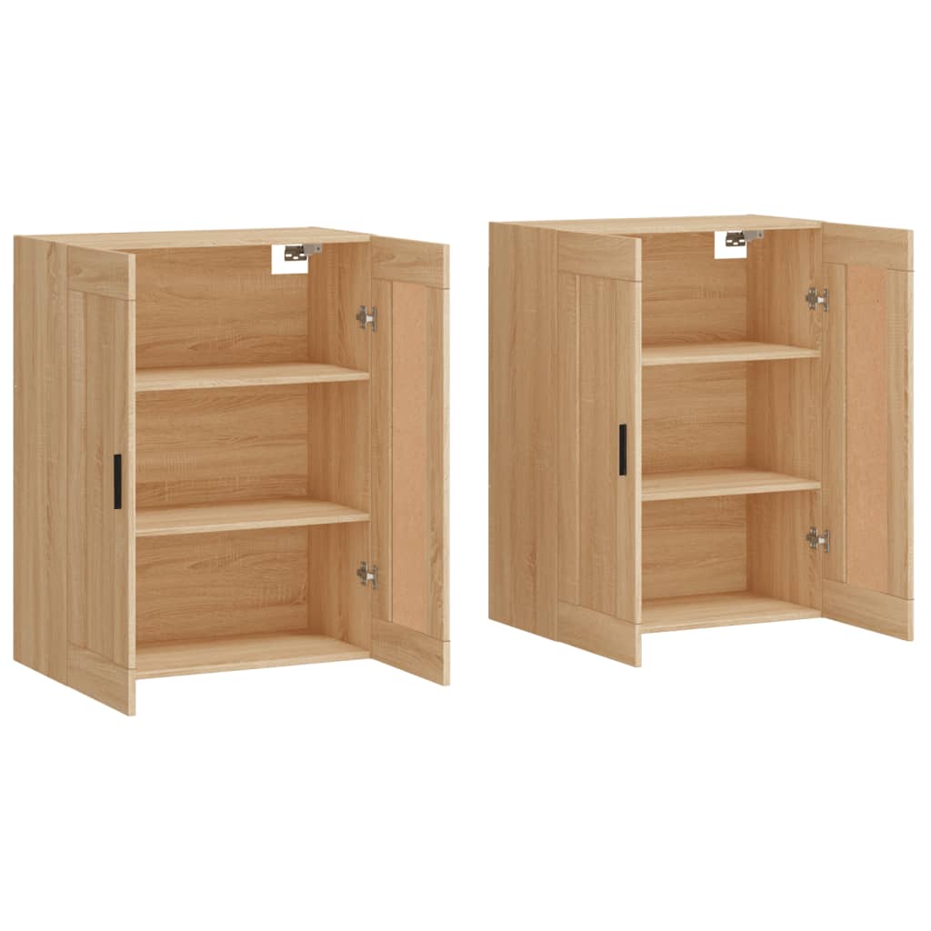 Armoires murales 2 pcs chêne sonoma bois d'ingénierie