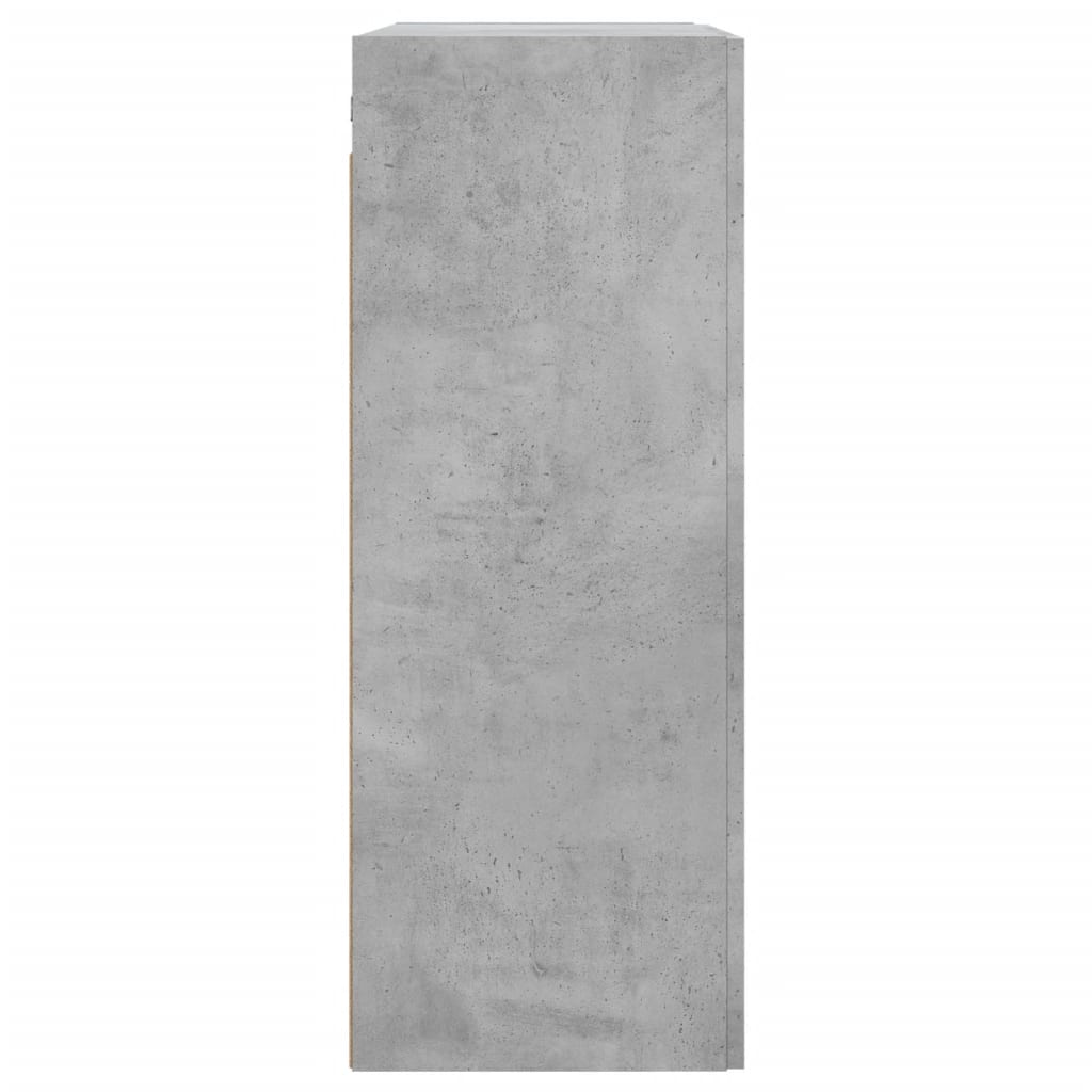 Armoires murales 2 pcs gris béton bois d'ingénierie