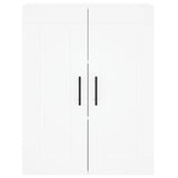 Armoires murales 2 pcs blanc bois d'ingénierie