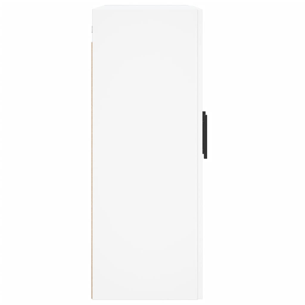 Armoires murales 2 pcs blanc bois d'ingénierie