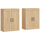 2 pcs wall cabinets sonoma oak engineered wood