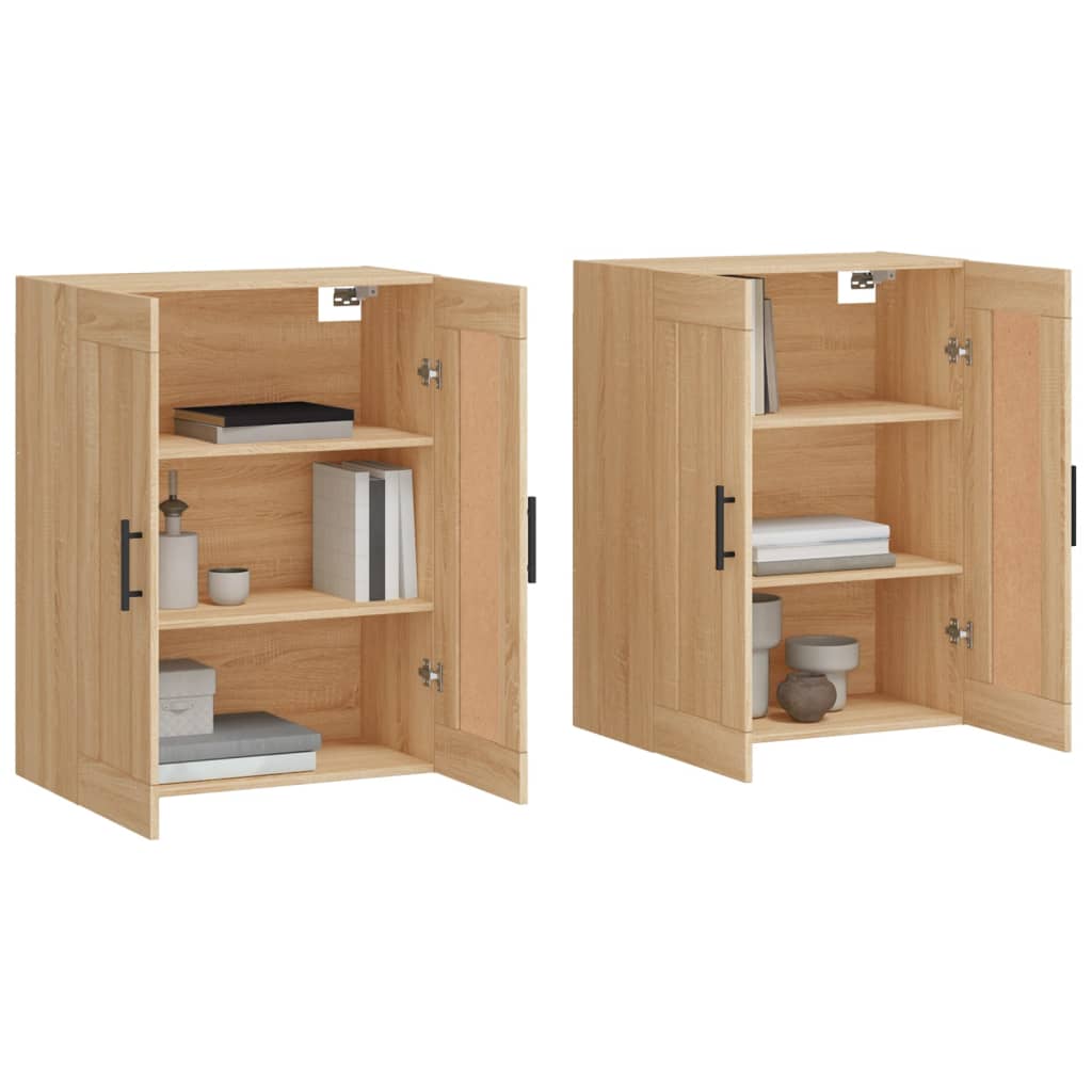 Armoires murales 2 pcs chêne sonoma bois d'ingénierie