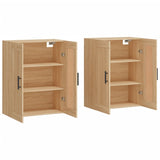 2 pcs wall cabinets sonoma oak engineered wood