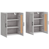 2 pcs wall cabinets sonoma gray engineered wood