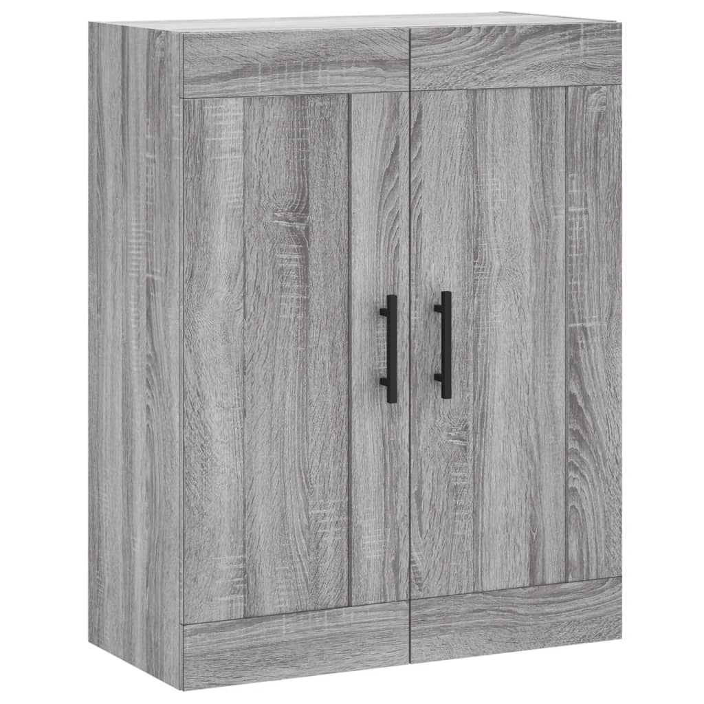 2 pcs wall cabinets sonoma gray engineered wood