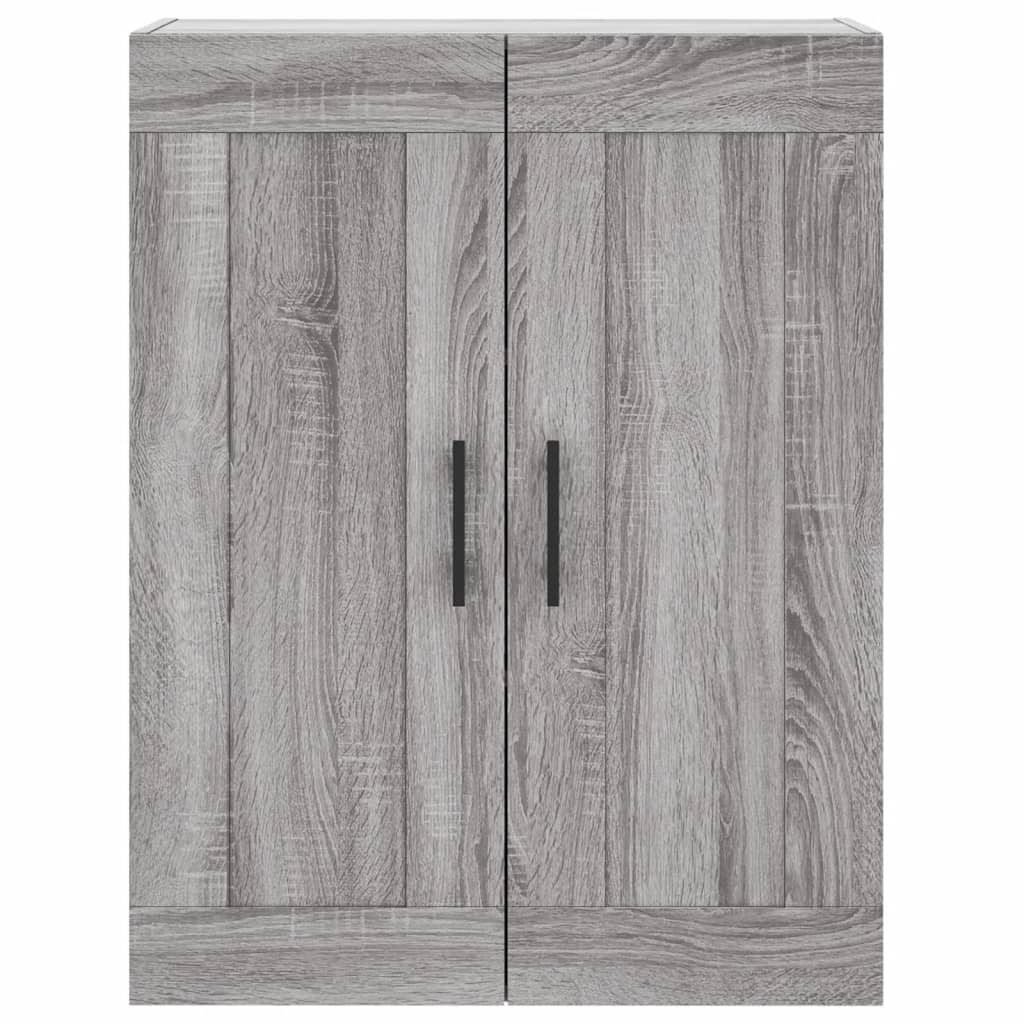 2 pcs wall cabinets sonoma gray engineered wood