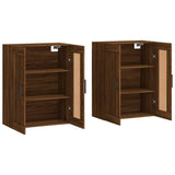 Armoires murales 2 pcs chêne marron bois d'ingénierie