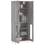 Buffet haut Sonoma gris 69,5x34x180 cm Bois d'ingénierie