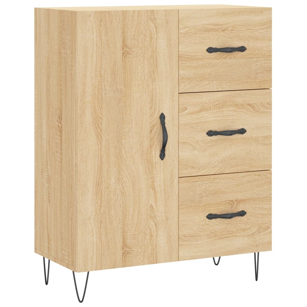 Buffet haut Chêne sonoma 69,5x34x180 cm Bois d'ingénierie