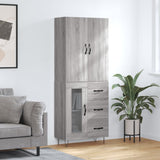 Buffet haut Sonoma gris 69,5x34x180 cm Bois d'ingénierie