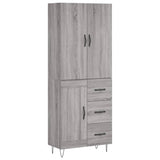 Buffet haut Sonoma gris 69,5x34x180 cm Bois d'ingénierie