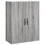 Sonoma hohes Sideboard grau 69,5x34x180 cm Holzwerkstoff