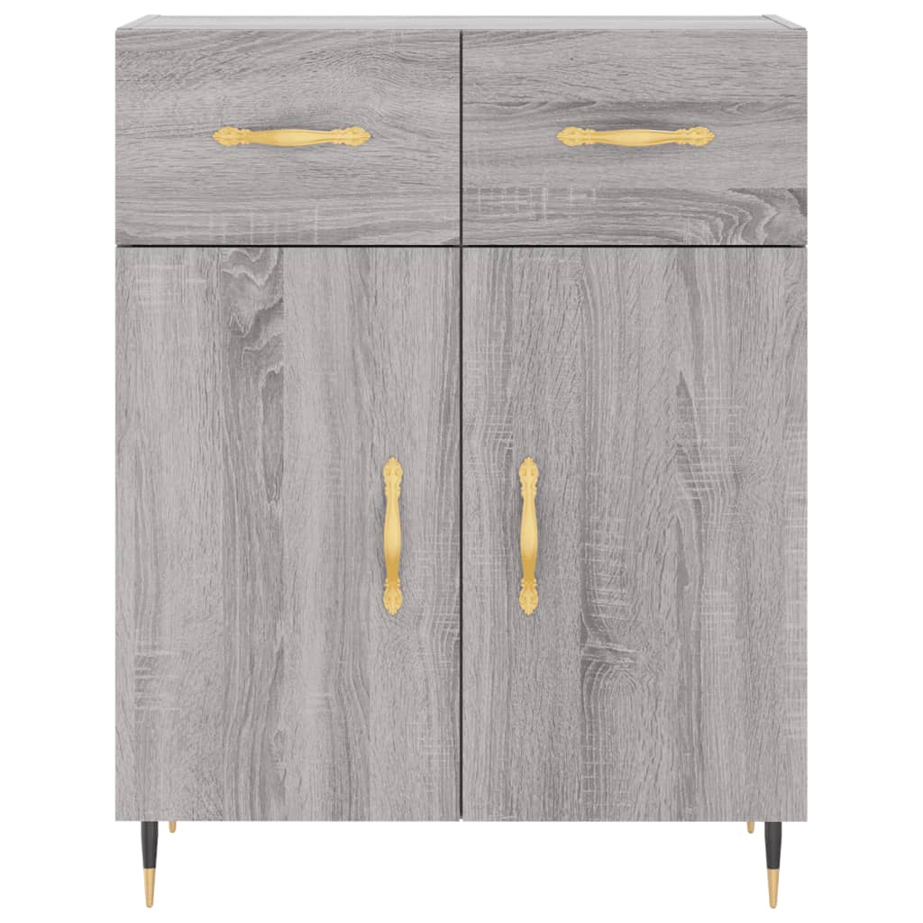 Buffet haut Sonoma gris 69,5x34x180 cm Bois d'ingénierie