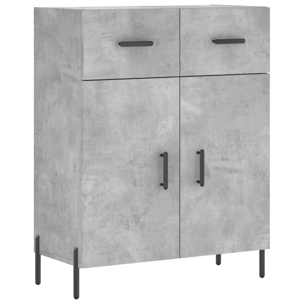 High sideboard Concrete gray 69.5x34x180 cm Engineered wood