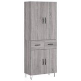 Buffet haut Sonoma gris 69,5x34x180 cm Bois d'ingénierie