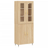 Buffet haut Chêne sonoma 69,5x34x180 cm Bois d'ingénierie