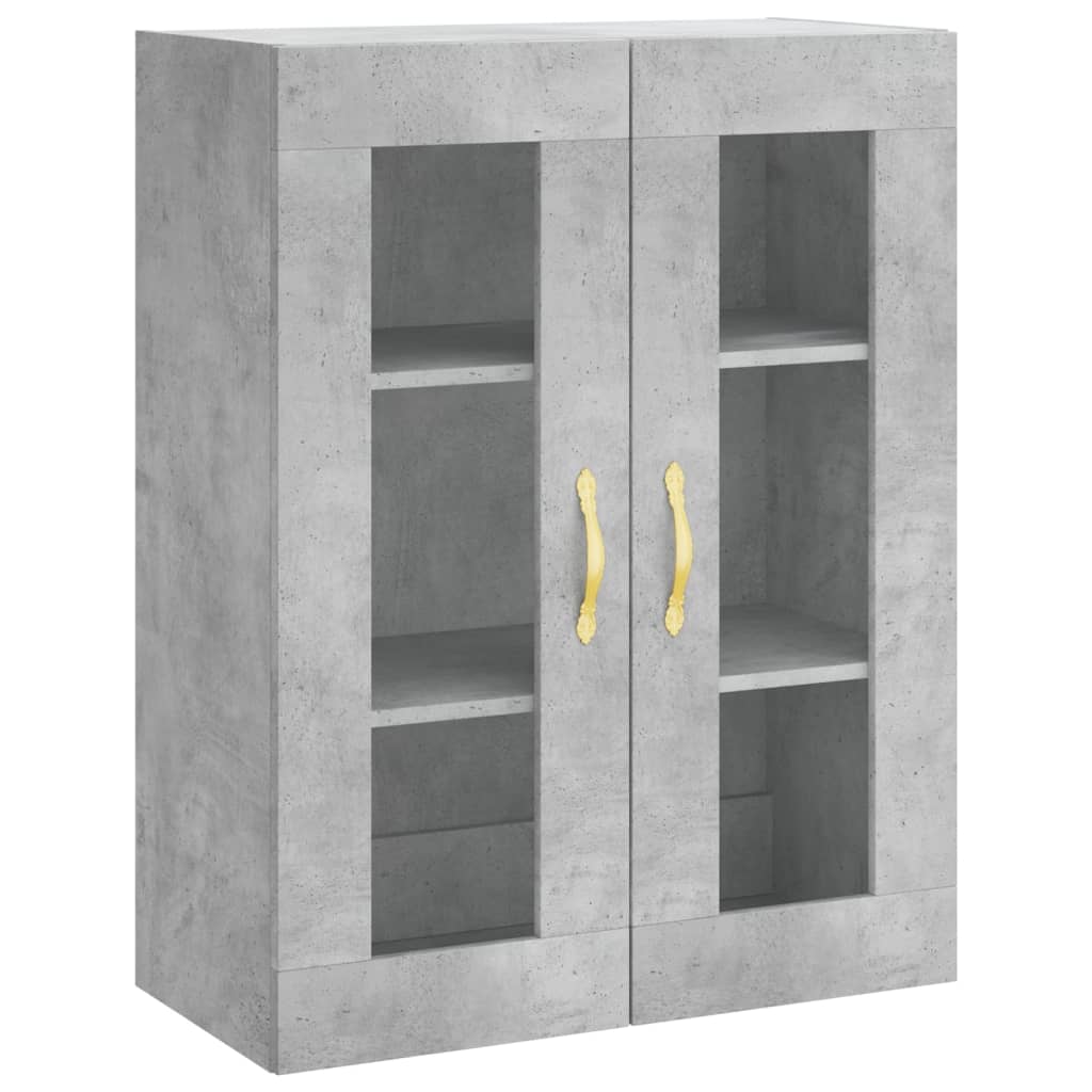 High sideboard Concrete gray 69.5x34x180 cm Engineered wood