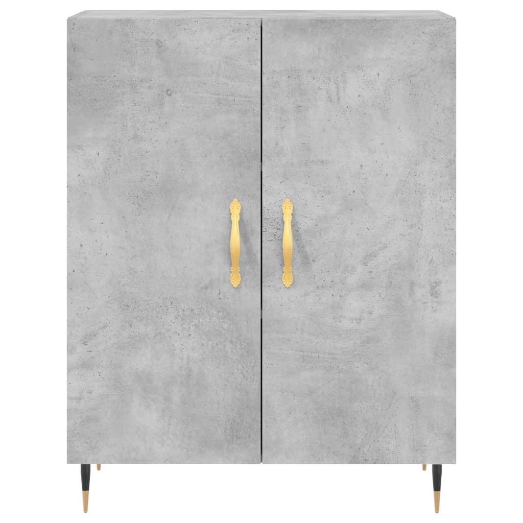 High sideboard Concrete gray 69.5x34x180 cm Engineered wood