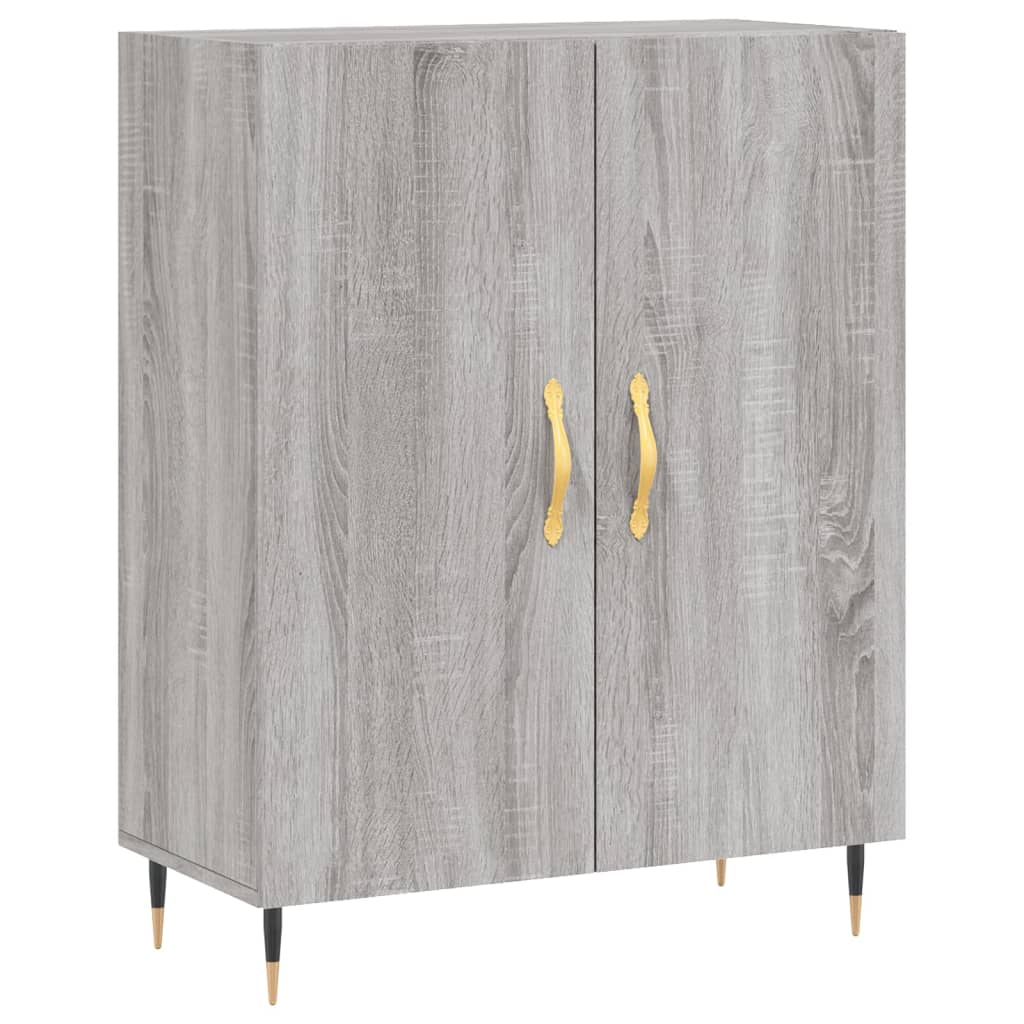 Buffet haut Sonoma gris 69,5x34x180 cm Bois d'ingénierie