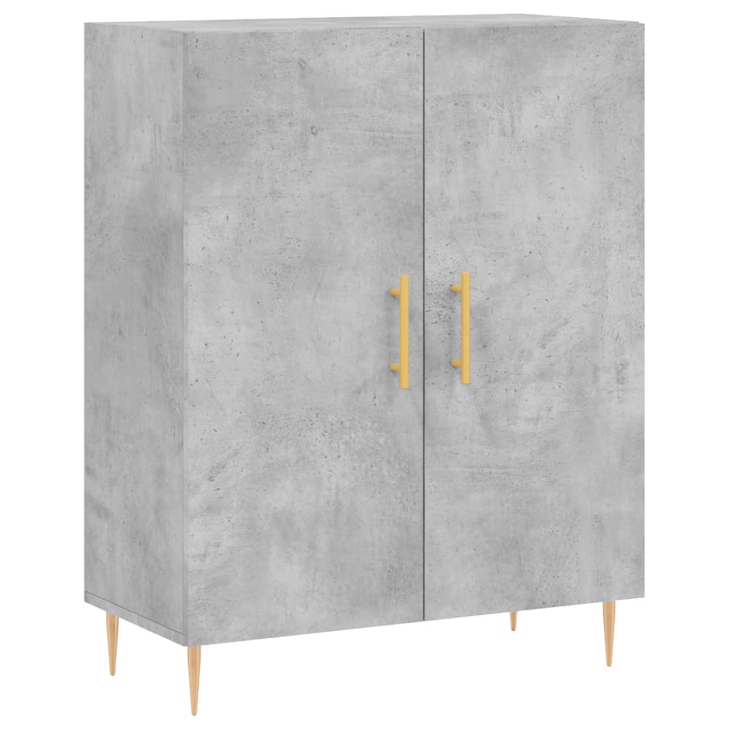 High sideboard Concrete gray 69.5x34x180 cm Engineered wood