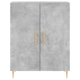 High sideboard Concrete gray 69.5x34x180 cm Engineered wood