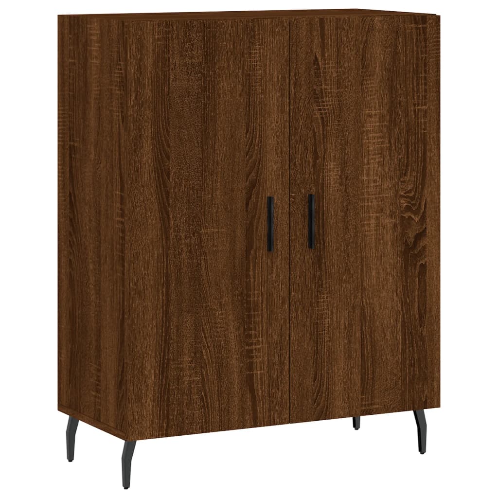 High sideboard Brown oak 69.5x34x180 cm Engineered wood