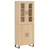 Buffet haut Chêne sonoma 69,5x34x180 cm Bois d'ingénierie