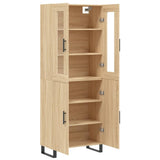 Buffet haut Chêne sonoma 69,5x34x180 cm Bois d'ingénierie