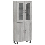 Buffet haut Sonoma gris 69,5x34x180 cm Bois d'ingénierie