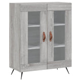 Buffet haut Sonoma gris 69,5x34x180 cm Bois d'ingénierie