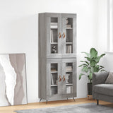 Buffet haut Sonoma gris 69,5x34x180 cm Bois d'ingénierie