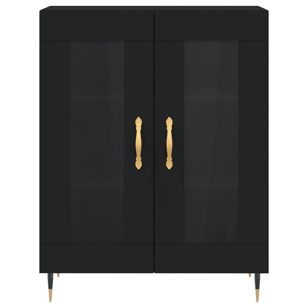 High sideboard Black 69.5x34x180 cm Engineered wood