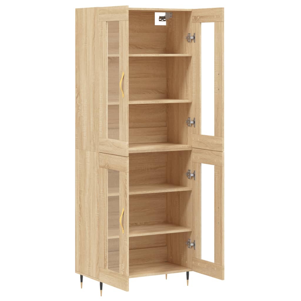 Buffet haut Chêne sonoma 69,5x34x180 cm Bois d'ingénierie