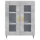 High sideboard Concrete gray 69.5x34x180 cm Engineered wood