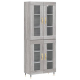 Buffet haut Sonoma gris 69,5x34x180 cm Bois d'ingénierie