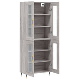 Buffet haut Sonoma gris 69,5x34x180 cm Bois d'ingénierie