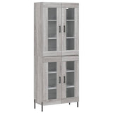 Buffet haut Sonoma gris 69,5x34x180 cm Bois d'ingénierie