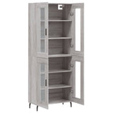 Buffet haut Sonoma gris 69,5x34x180 cm Bois d'ingénierie