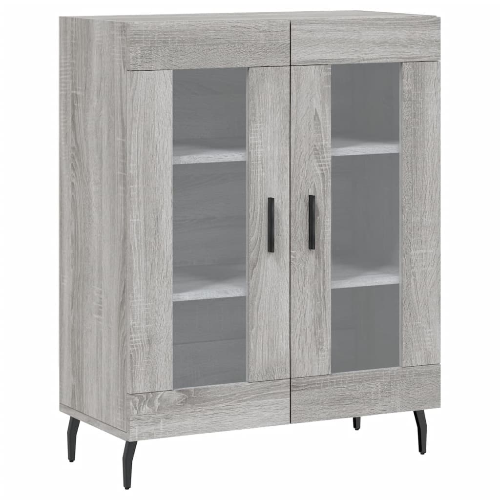 Buffet haut Sonoma gris 69,5x34x180 cm Bois d'ingénierie