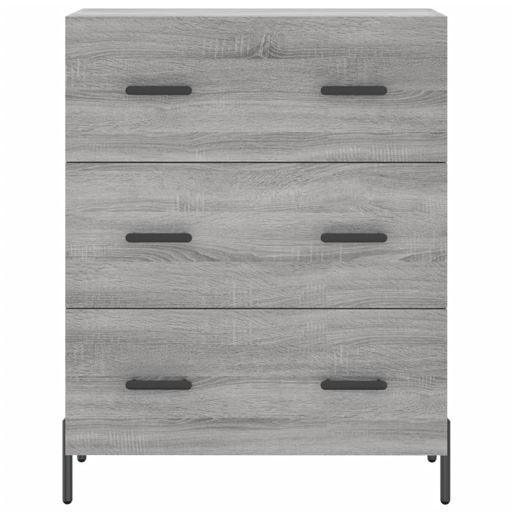 Buffet haut Sonoma gris 69,5x34x180 cm Bois d'ingénierie