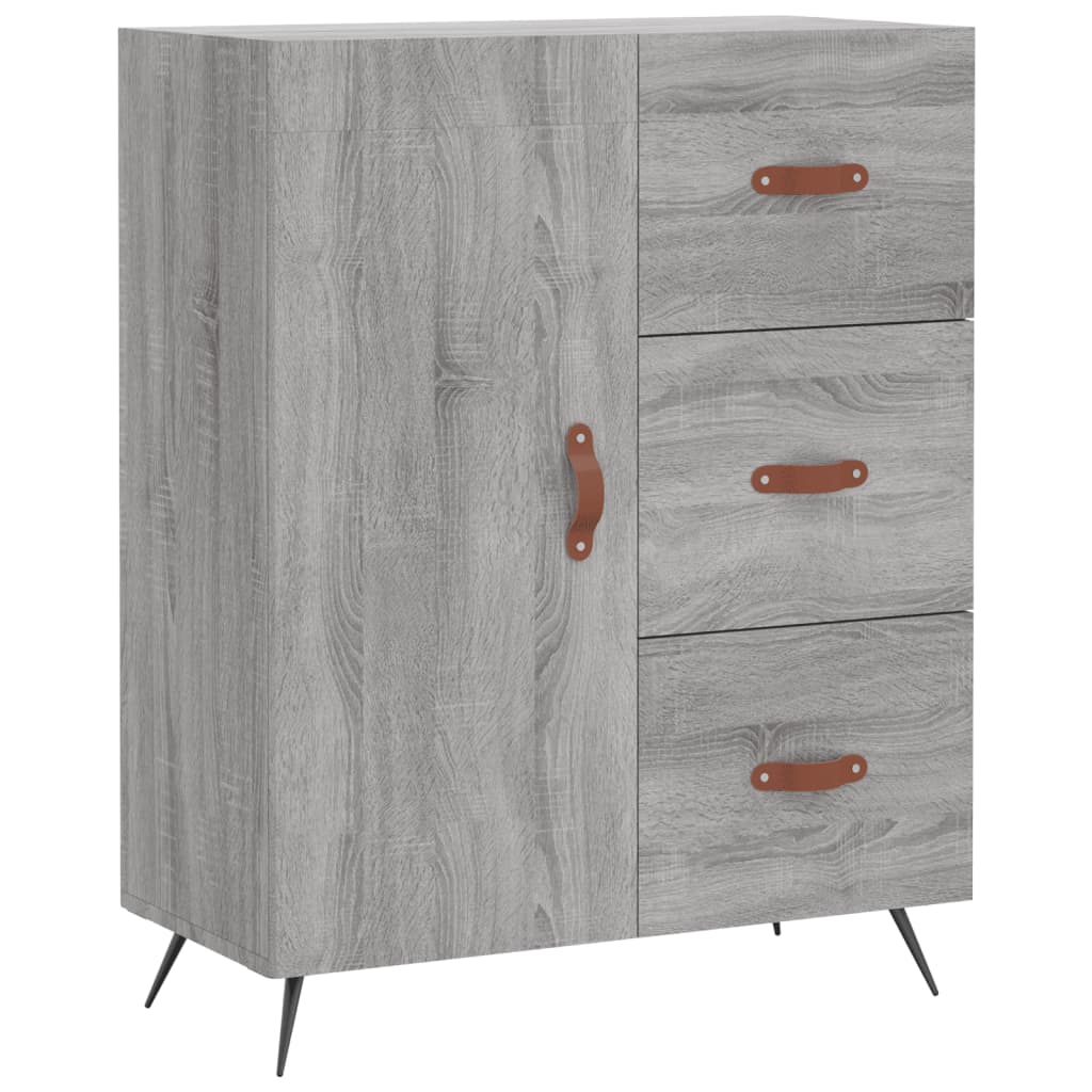 Buffet haut Sonoma gris 69,5x34x180 cm Bois d'ingénierie