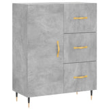 High sideboard Concrete gray 69.5x34x180 cm Engineered wood